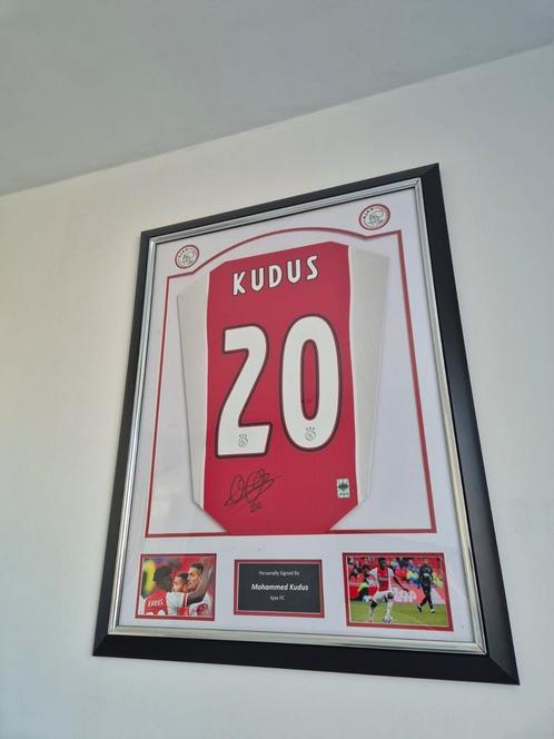 Gesigneerd Ajax shirt Kudus | Ingelijst + COA, Verzamelen, Sportartikelen en Voetbal, Zo goed als nieuw, Shirt, Buitenlandse clubs