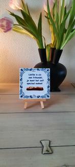 Tegeltje Spreuk: Liefde is als een frikandel, Ophalen of Verzenden, Nieuw