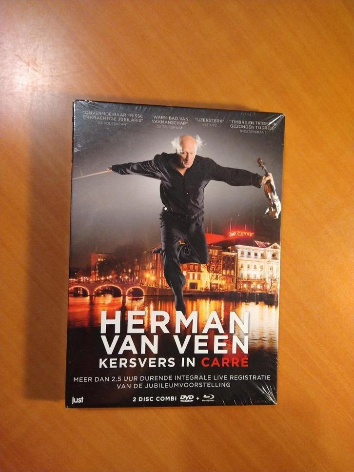DVD + Bly-ray disc Herman van Veen. Kersvers in Carre, Cd's en Dvd's, Dvd's | Cabaret en Sketches, Zo goed als nieuw, Stand-up of Theatershow