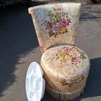 Vintage boudoir stoeltje met in de zitting opslagruimte, Ophalen, Gebruikt