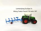 Wiking Fendt Favorit + Lemken Ploeg  1/87, Hobby en Vrije tijd, Modelauto's | 1:87, Ophalen of Verzenden, Zo goed als nieuw, Wiking