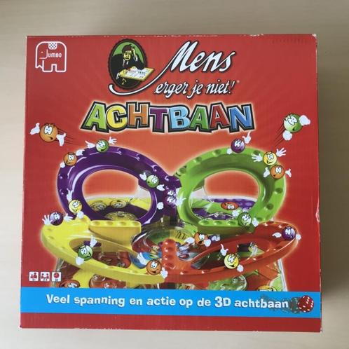 Mens erger je Niet ACHTBAAN - Familiespel - Jumbo, Hobby en Vrije tijd, Gezelschapsspellen | Bordspellen, Nieuw, Ophalen of Verzenden