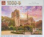 King puzzel Notre Dame by sunset, Paris 1000 pc. zgan, Ophalen of Verzenden, 500 t/m 1500 stukjes, Zo goed als nieuw, Legpuzzel