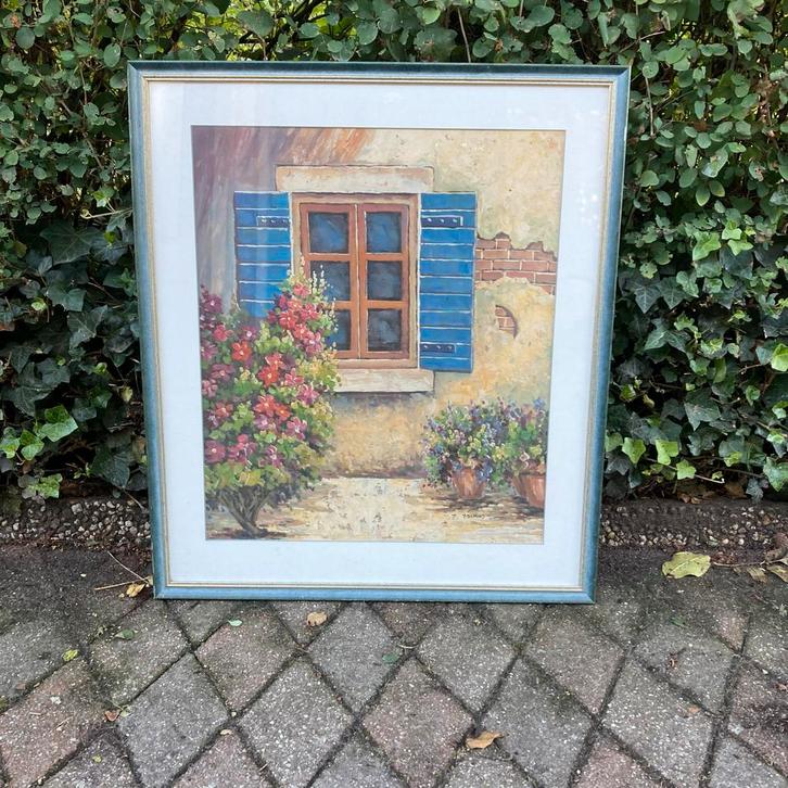 Klassiek Schilderij T. Thomas - 76x66cm Ingelijst Raam met L, Antiek en Kunst, Kunst | Schilderijen | Klassiek, Ophalen