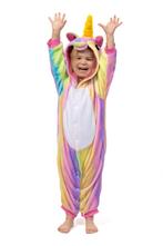 Regenboog Eenhoorn Onesie 98-104 Pak Kostuum Unicorn, Ophalen of Verzenden, Zo goed als nieuw, 104 of kleiner, Jongen of Meisje