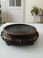 Chinese houten standaard sokkel houtsnijwerk vaas of pot, Antiek en Kunst, Ophalen of Verzenden