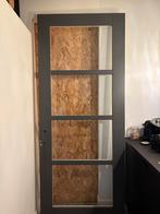 Lundia binnendeur, glas, 4 vlakken, 231x93, opdek rechts, Ophalen, Gebruikt, 80 tot 100 cm, 215 cm of meer