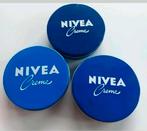 3 BLAUWE 150ml NIVEA BLIKJES-VINTAGE CREME BLIKKEN, Verzamelen, Verzenden, Zo goed als nieuw, Overige, Overige merken