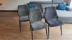 4x Feelings Dodge eetkamerstoelen – antraciet & hunter groen, Huis en Inrichting, Stoelen, Ophalen, Zwart, Zo goed als nieuw, Vier