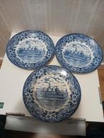 Vintage Blauwe ontbijtborden Rosenborg flot- Set van 3, Ophalen of Verzenden