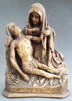 Om 1875 - 1900 Neo Gotiek Beeld Sculptuur Pieta Maria Jezus, Ophalen of Verzenden