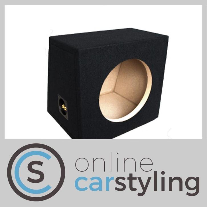 Subwofer Kist 10" met aansluiting 22 Liter 18mm MDF Zwart, Auto diversen, Autospeakers, Nieuw, Ophalen of Verzenden