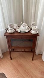 Oud donkereiken theekastje mooi, Huis en Inrichting, Ophalen of Verzenden, 25 tot 50 cm, 50 tot 100 cm, Minder dan 100 cm