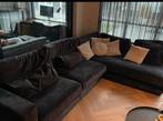 Ruime zwarte hoekbank 330 cm, Huis en Inrichting, Banken | Bankstellen, Ophalen, Gebruikt, Vierpersoons of meer, Hoekbank