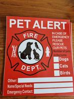 Brandweer huisdieren sticker, Ophalen, Nieuw