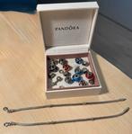 Pandora armbanden van zilver met bedels en stoppers, Pandora, Ophalen of Verzenden, Zo goed als nieuw, 4 bedels of meer