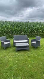 Tuinset inclusief kussens, Ophalen, 4 zitplaatsen, Gebruikt, Bank