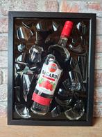 Bacardi Razz fles verwerkt in een lijst met Epoxy, Ophalen of Verzenden