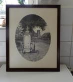 Ets, Litho, pomp op markt Geertruidenberg, Antiek en Kunst, Ophalen of Verzenden