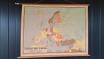 Oude Schoolkaart Europa - Landen, 108x81 cm, Antiek en Kunst, Antiek | Schoolplaten, Ophalen of Verzenden, Aardrijkskunde