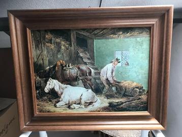 Horses in a stable - George Morland beschikbaar voor biedingen