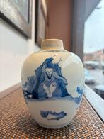 Chinees blauw en wit vaasje, Ophalen of Verzenden