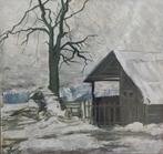 Litho van Wilhelmina uit 1932, titel Sneeuwlandschap, Ophalen