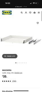 Nieuw in doos, MAXIMERA Lade, laag, wit, 60x60 cm, ikea, Huis en Inrichting, Kasten | Kledingkasten, Ophalen, Nieuw, 50 tot 100 cm