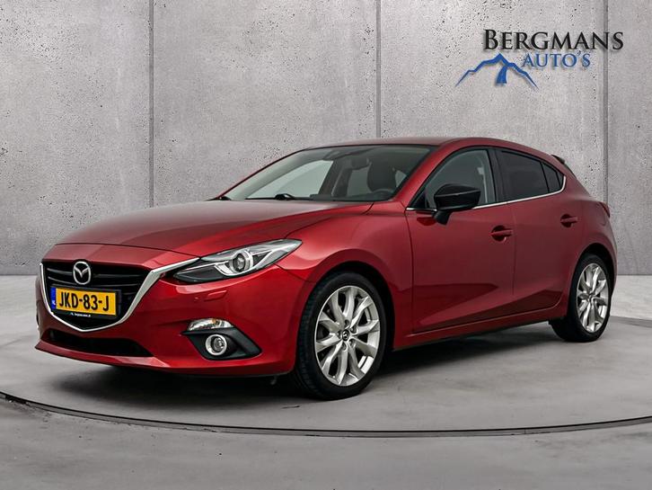 Mazda 3 - 2.0 GT-M // LEDER // STOELVERWARMING // (bj 2015), Auto's, Mazda, Bedrijf, Te koop, ABS, Airbags, Airconditioning, Alarm