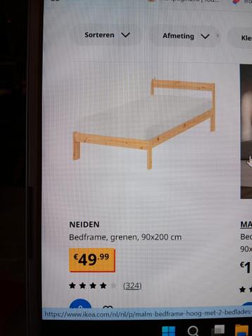 Bed van ikea met matras - afbeelding 2