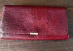Leren portemonnee, bordeaux rood met knip, drukknop en rits, Ophalen of Verzenden, Zo goed als nieuw, Rood, Leer