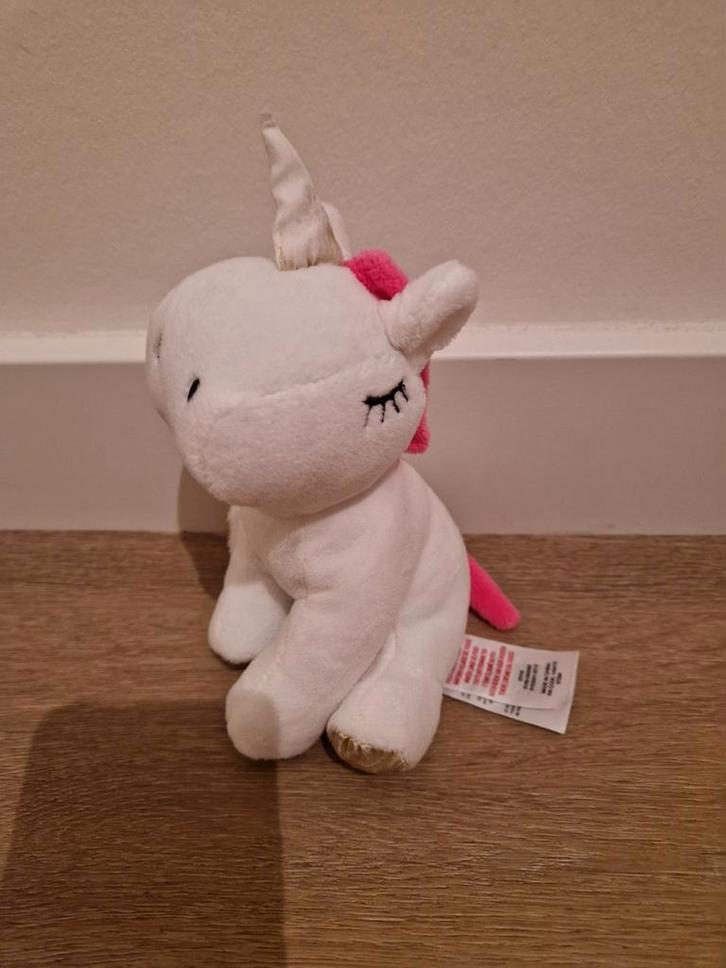 Knuffel eenhoorn unicorn Primark Baby wit roze 17 cm K7766, Kinderen en Baby's, Speelgoed | Knuffels en Pluche, Zo goed als nieuw