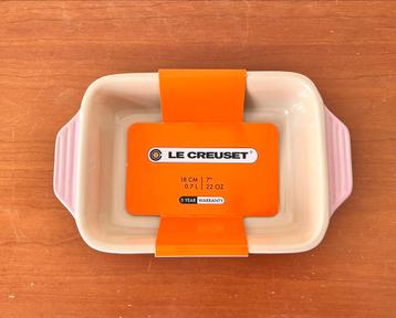 Le Creuset ovenschaal, aardewerk, roze, 18 cm, nieuw beschikbaar voor biedingen