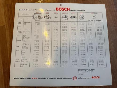 BOSCH servicelijst voor BROMFIETSEN. Kreidler Zundapp enz., Verzamelen, Merken en Reclamevoorwerpen, Gebruikt, Overige typen, Ophalen of Verzenden