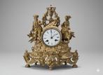Antieke Franse Pendule met Figuren, Antiek en Kunst, Antiek | Klokken, Ophalen of Verzenden