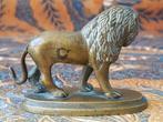 Mooi antiek Oosters brons beeldje van een leeuw 7,5 cm., Ophalen of Verzenden