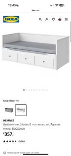 Hemnes bed IKEA, Huis en Inrichting, Slaapkamer | Bedden, Eenpersoons, Wit, Zo goed als nieuw, 200 cm