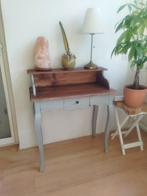 Massief houten schrijftafeltje grijs 92x80x40 cm nieuw, Huis en Inrichting, Tafels | Sidetables, Ophalen, 50 tot 100 cm, Zo goed als nieuw