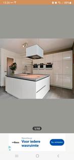 Luxe eilandkeuken met granieten blad, kastenwand en quooker, Huis en Inrichting, Keuken | Complete keukens, Ophalen, Wit, Met kookeiland