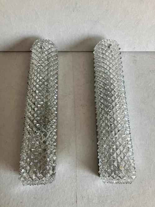 Prachtige prisma kristallen wandlampen van Glashütte Limburg, Huis en Inrichting, Lampen | Wandlampen, Gebruikt, Glas, Ophalen of Verzenden