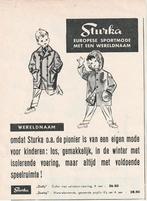 Retro reclame 1954 Sturka jongensmode fijne speeljassen, Verzamelen, Verzenden, Overige typen