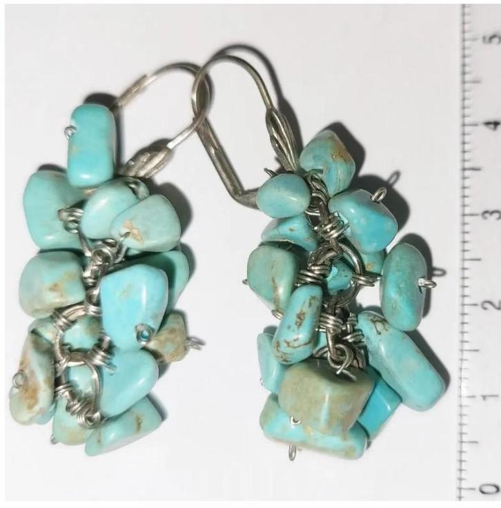 Turkoois en andere Oorbellen Verzameling Natuurlijke stenen, Sieraden, Tassen en Uiterlijk, Edelstenen, Nieuw, Ophalen of Verzenden