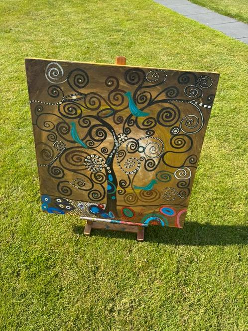 Schilderij met standaard gebruikt, Antiek en Kunst, Kunst | Schilderijen | Abstract, Ophalen