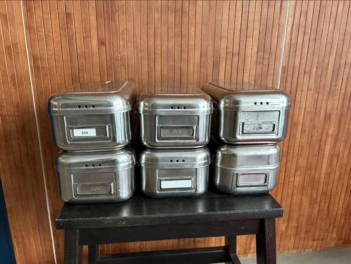 Vintage RVS lunchbox meest robuust, Huis en Inrichting, Keuken | Potten en Pannen, Gebruikt, Rvs, Ophalen of Verzenden