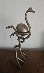 Vintage sculptuur struisvogel met ei, Ophalen of Verzenden