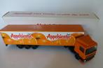 Lion Toys DAF 95 trekker met oplegger appelsientje + doos, Hobby en Vrije tijd, Modelauto's | 1:50, Ophalen of Verzenden, Bus of Vrachtwagen