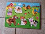 Houten puzzels en leerstation, Kinderen en Baby's, Speelgoed | Kinderpuzzels, Ophalen, Minder dan 10 stukjes, Zo goed als nieuw