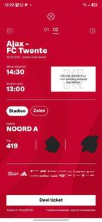 Ajax Twente kaartjes 2, Twee personen