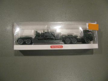  Wiking Tieflader-Sattelzug (Magirus Deutz) mit Planierraupe beschikbaar voor biedingen