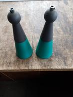 vintage retro hanglampen, 2 stuks, Huis en Inrichting, Lampen | Hanglampen, Ophalen, Gebruikt, Glas, Minder dan 50 cm